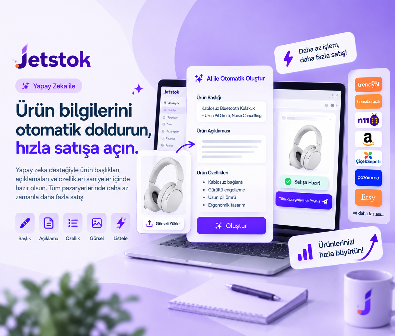 AI Özelliği ile Ürün Özelliklerini Otomatik Doldurun