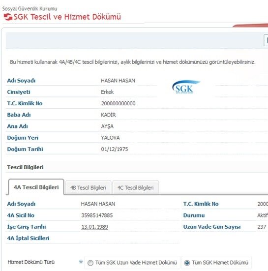 SGK Hizmet Dökümü Nedir?
